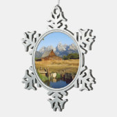 トマスA. Moulton Barn スノーフレークピューターオーナメント (右)