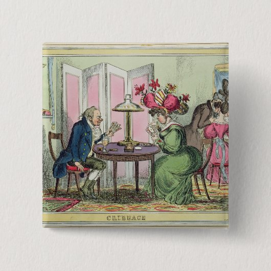 トマスMcLeanが出版するCribbageロンドン(colo 缶バッジ (正面)