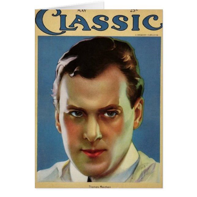 トマスMeighanのヴィンテージ1923年の映画雑誌カード (正面)