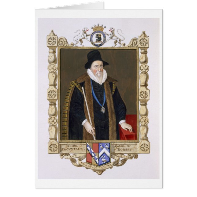 トマスSackvilleの(1536-1608年の)第1男爵のポートレート (正面)
