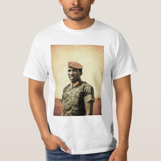 トマスSankara -ブルキナファソ-アフリカの大統領 Tシャツ (正面)