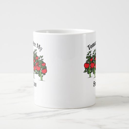トマトおもしろいは私の土の仲間 ジャンボコーヒーマグカップ (正面)