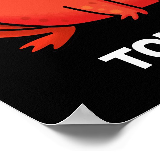 トマトおもしろいトマトトアドプンダークBG ポスター (角)