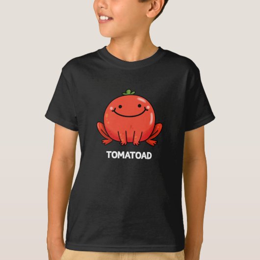 トマトおもしろいトマトトアドプンダークBG Tシャツ (正面)