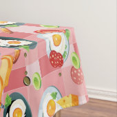 トマトおよび卵焼きパターン テーブルクロス (インサイチュ)