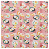 トマトおよび卵焼きパターン ファブリック (見本)