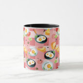 トマトおよび卵焼きパターン マグカップ (中央)