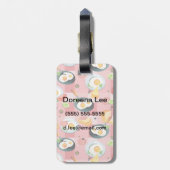 トマトおよび卵焼きパターン ラゲッジタグ (裏面縦)