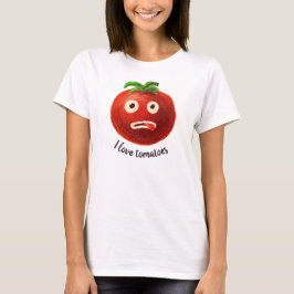 トマトかわいいおもしろい野菜 Tシャツ