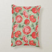 トマトが付いている抽象的なパターン アクセントクッション (裏面(縦))