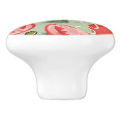 トマトが付いている抽象的なパターン セラミックノブ (側面)