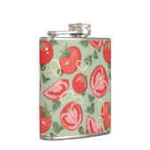 トマトが付いている抽象的なパターン フラスク (右)