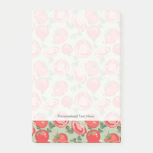 トマトが付いている抽象的なパターン ポストイット (正面)