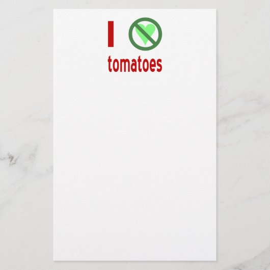 トマトが嫌い 愛はない 便箋 (正面)