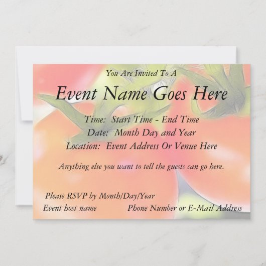 トマトが閉まる 招待状 (正面)