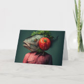 トマトすべての行事の変わった魚の頭マン カード (正面)