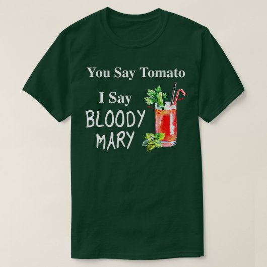 トマトって言ったでしょメアリーおもしろいブランチ Tシャツ (デザイン正面)