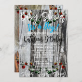 トマトつる植物フォト男の赤ちゃんシャワー招待状 招待状 (正面/裏面)