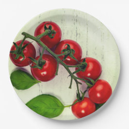 トマトつる植物 ペーパープレート