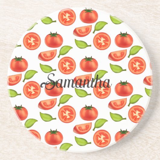 トマトとオレガノリーフ コースター (正面)