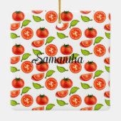 トマトとオレガノリーフ セラミックオーナメント (裏面)