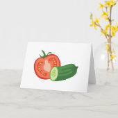 トマトとキュウリ カード (黄色い花)