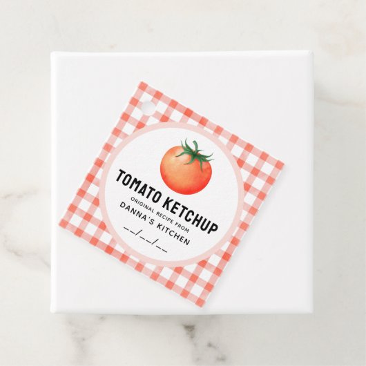 トマトとパター市松模様にンのトマトケチャップ フェイバータグ (インサイチュ)