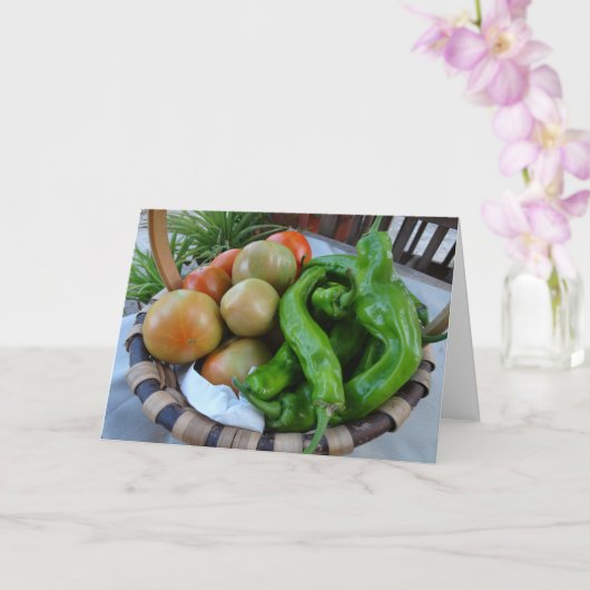 トマトとピーマン入りバスケット カード (蘭)