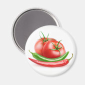 トマトとピーマン マグネット (正面/裏面)