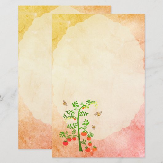 トマトとミツバチ3 (正面/裏面)