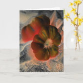 「トマトとレース」デジタルで変更された静物生活 カード (黄色い花)