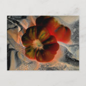 「トマトとレース」デジタルで変更された静物生活 ポストカード (正面)