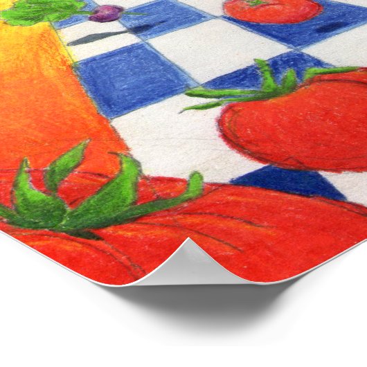 トマトと大根キッチンプリントサラダパーティー! ポスター (角)