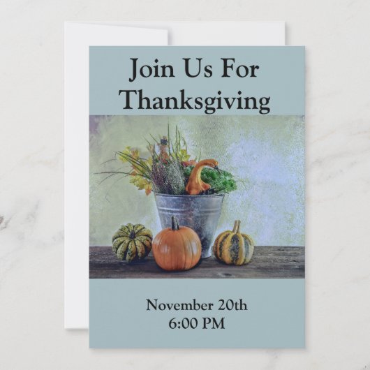 トマトと花の秋の静物画 招待状 (正面)