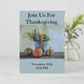 トマトと花の秋の静物画 招待状 (スタンド正面)