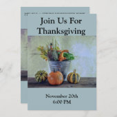 トマトと花の秋の静物画 招待状 (正面/裏面)