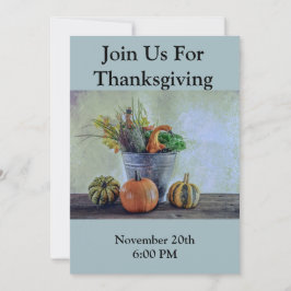 トマトと花の秋の静物画 招待状