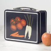 トマトにんじん大根野菜新学期 メタルランチボックス (インサイチュ)