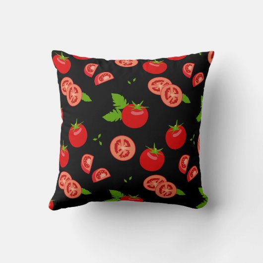 トマトのみじん切りおもしろいトマトパターン クッション (裏面)