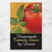 トマトのキッチン保存食，缶詰，トマトソース フードラベル (シングルラベル)