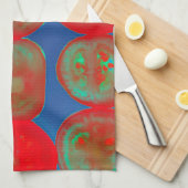 トマトのスライス キッチンタオル (四つ折り)