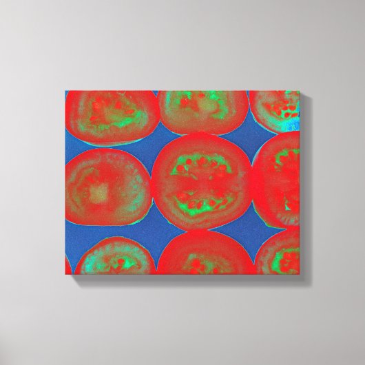 トマトのスライス キャンバスプリント (正面)