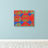 トマトのスライス キャンバスプリント (インサイチュ (ウッドフロア))