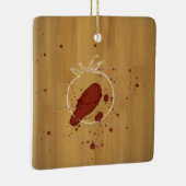 トマトのチョーク概要血液スパッタ犯罪現場 セラミックオーナメント (右)