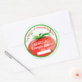 トマトのトマトソースは自家缶詰をサルサ ラウンドシール (封筒)