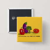 トマトのユーモア 缶バッジ (正面&裏面)