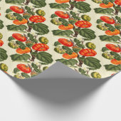 トマトのヴィンテージの植物のプリント ラッピングペーパー (角)