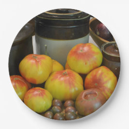 トマトの収穫 ペーパープレート