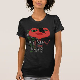 トマトの女の子-スカルを搭載するジョージ Tシャツ