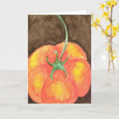 トマトの挨拶状 カード (黄色い花)